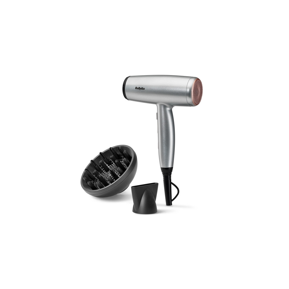Produktbild för BaByliss Cosmos D580DE, ?DC, Satinstål, Hängögla, 1,95 m, Kn...