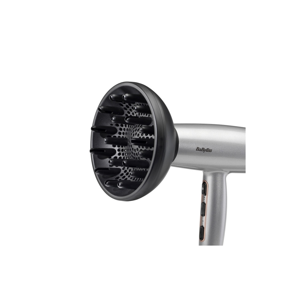 Produktbild för BaByliss Cosmos D580DE, ?DC, Satinstål, Hängögla, 1,95 m, Kn...