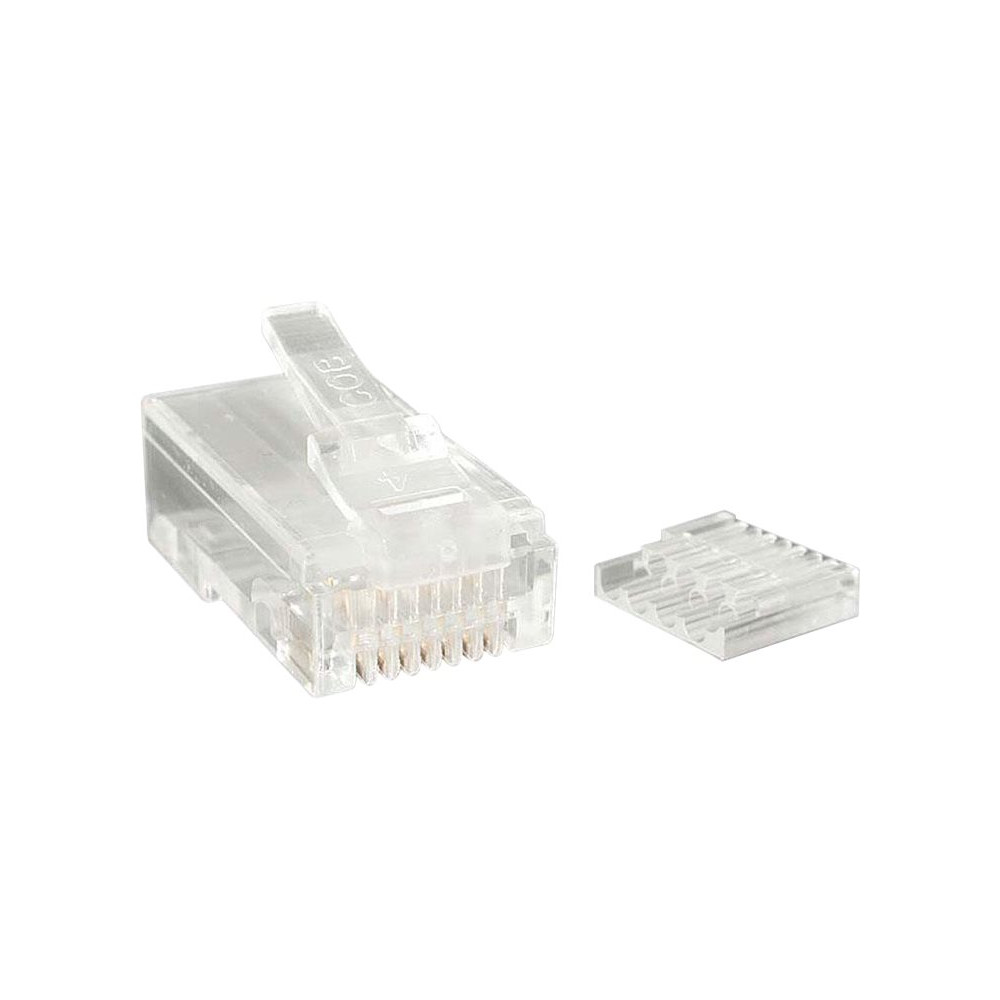 Produktbild för StarTech.com Cat 6 RJ45 Stranded Modular Plug Connector - 50 Pack (CRJ45C6STR50) - nätverkskontakt - klar
