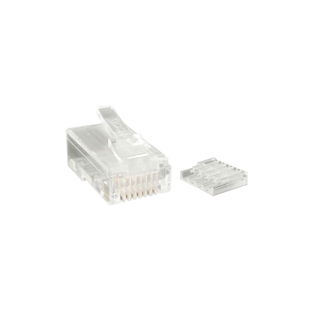 Produktbild för StarTech.com Cat 6 RJ45 Stranded Modular Plug Connector - 50 Pack (CRJ45C6STR50) - nätverkskontakt - klar