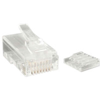 Produktbild för StarTech.com Cat 6 RJ45 Stranded Modular Plug Connector - 50 Pack (CRJ45C6STR50) - nätverkskontakt - klar