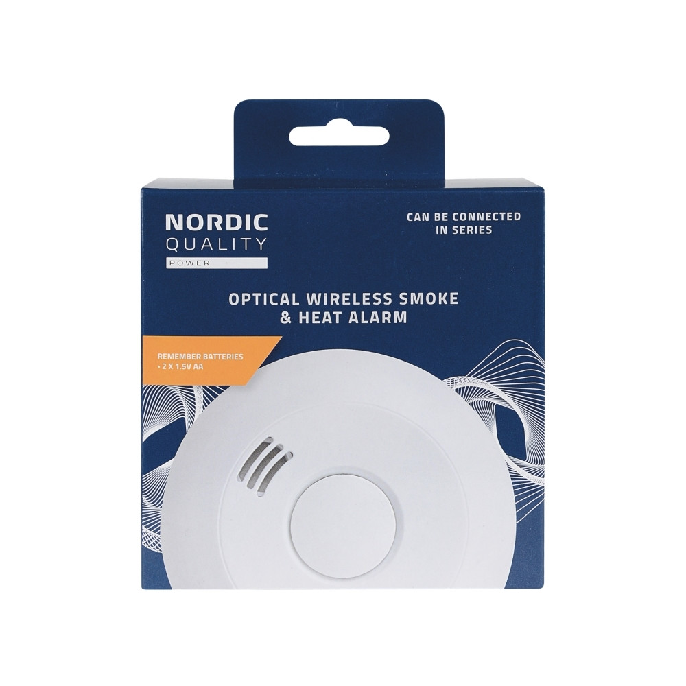 Produktbild för Antalis Optinis rök- och värmelarm Nordic Quality 1 st / 189...