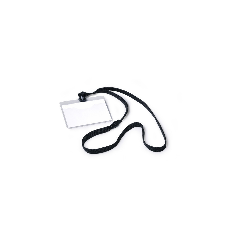 Produktbild för DURABLE namnskylt - för 60 x 90 mm - svart, transparent (paket om 10)