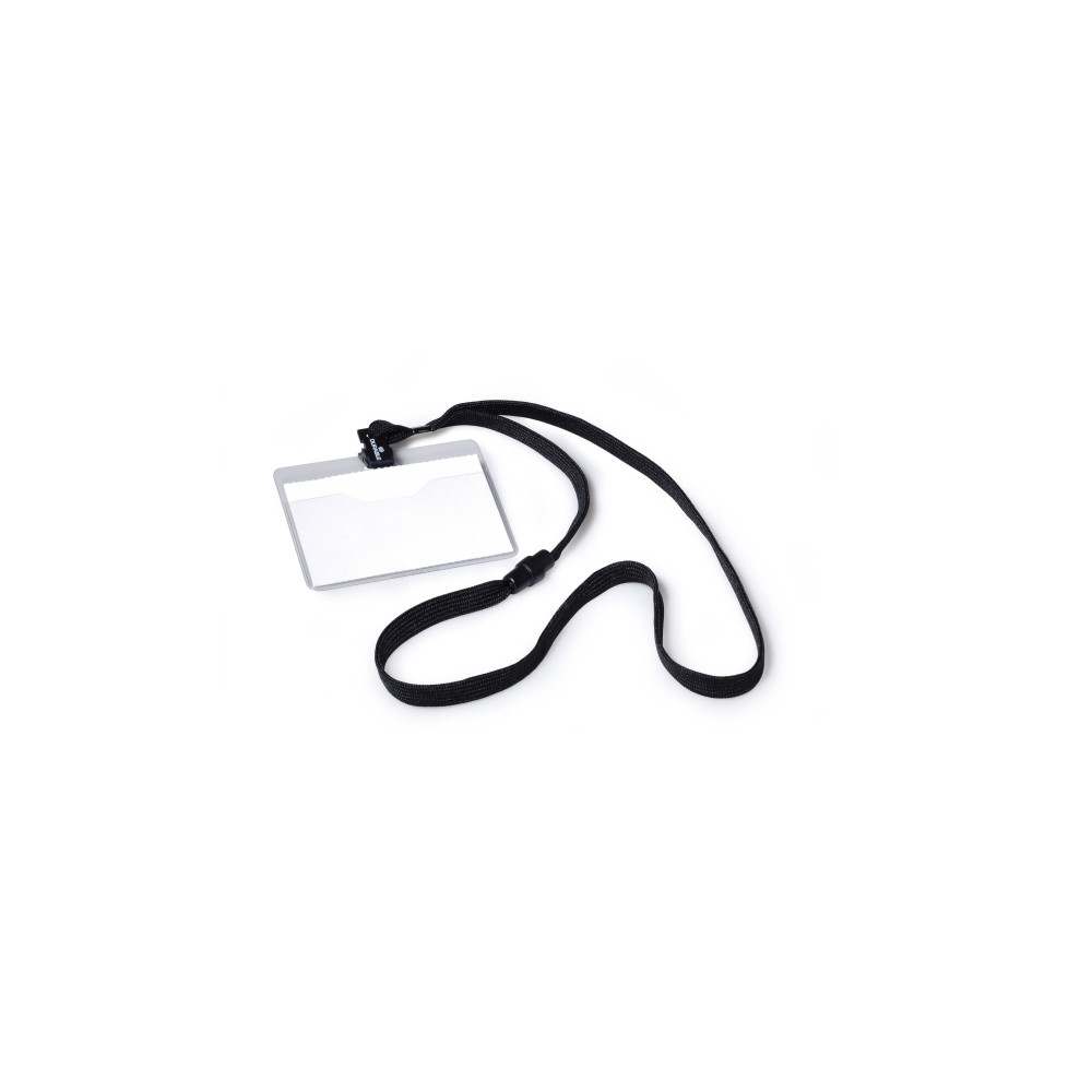 Produktbild för DURABLE namnskylt - för 60 x 90 mm - svart, transparent (paket om 10)