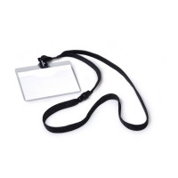 Produktbild för DURABLE namnskylt - för 60 x 90 mm - svart, transparent (paket om 10)