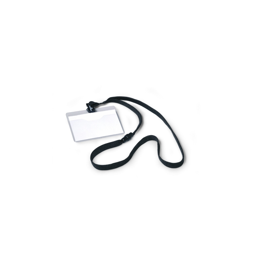Produktbild för DURABLE namnskylt - för 60 x 90 mm - svart, transparent (paket om 10)