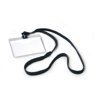 Produktbild för DURABLE namnskylt - för 60 x 90 mm - svart, transparent (paket om 10)