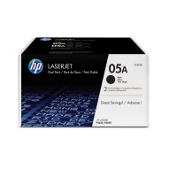 Produktbild för HP 05A - 2-pack - svart - original - LaserJet - tonerkassett (CE505D)
