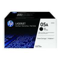 Produktbild för HP 05A - 2-pack - svart - original - LaserJet - tonerkassett (CE505D)