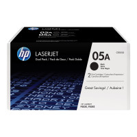 Produktbild för HP 05A - 2-pack - svart - original - LaserJet - tonerkassett (CE505D)