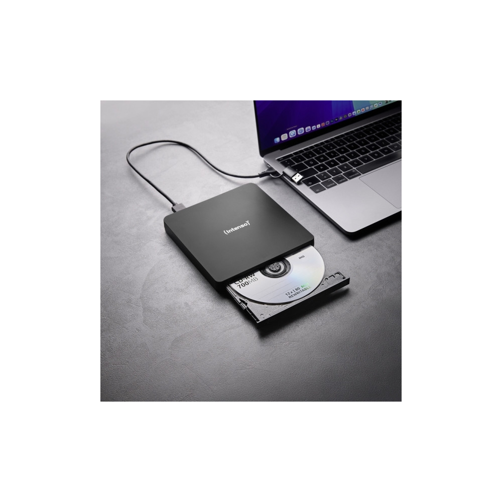 Produktbild för Intenso EOD 400D Slim - DVD±RW- (±R DL-) / DVD-RAM-enhet - USB 3.2 Gen 1 - extern