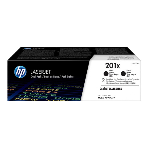 HP HP 201X - 2-pack - Lång livslängd - svart - original - LaserJet - tonerkassett (CF400XD)