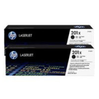 Produktbild för HP 201X - 2-pack - Lång livslängd - svart - original - LaserJet - tonerkassett (CF400XD)