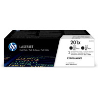 Produktbild för HP 201X - 2-pack - Lång livslängd - svart - original - LaserJet - tonerkassett (CF400XD)