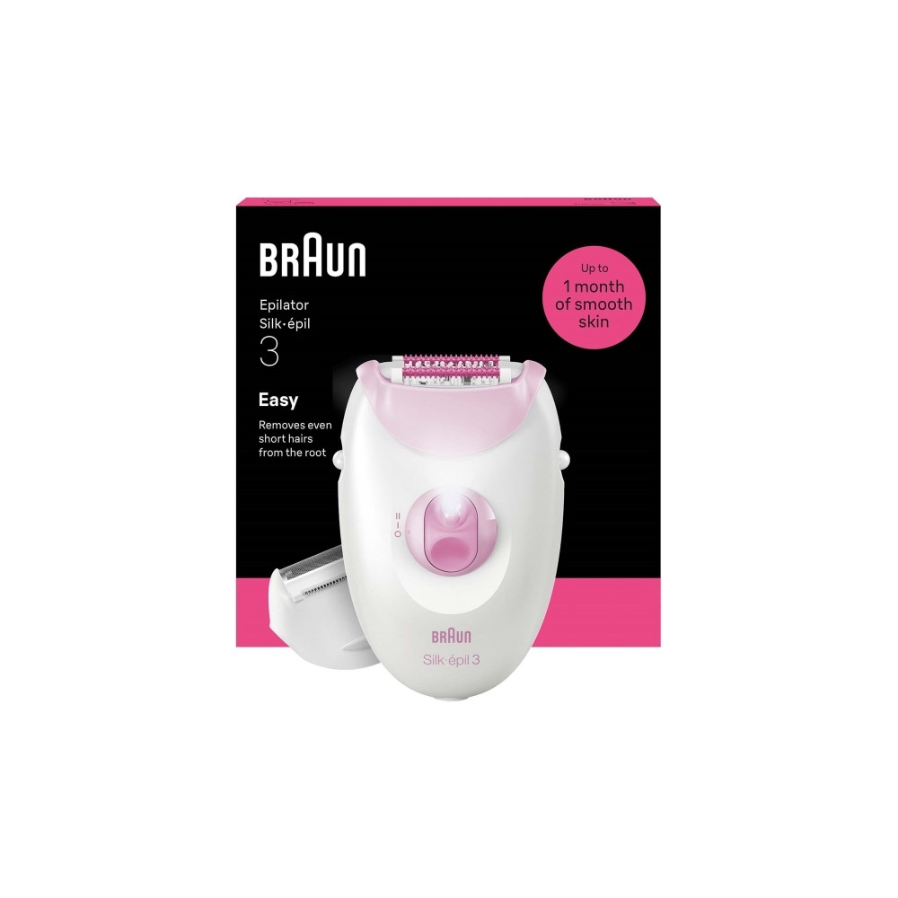 Produktbild för Epilator Silk·épil 3 med sladd, Långvarigt Slät Hud, 3-031,...