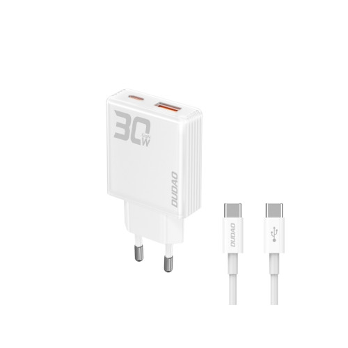 Dudao Dudao A30EU adapter 30W GaN 1xUSB-C 1xUSB-A (USB-C till USB-...
