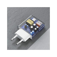 Produktbild för Dudao A30EU adapter 30W GaN 1xUSB-C 1xUSB-A (USB-C till USB-...