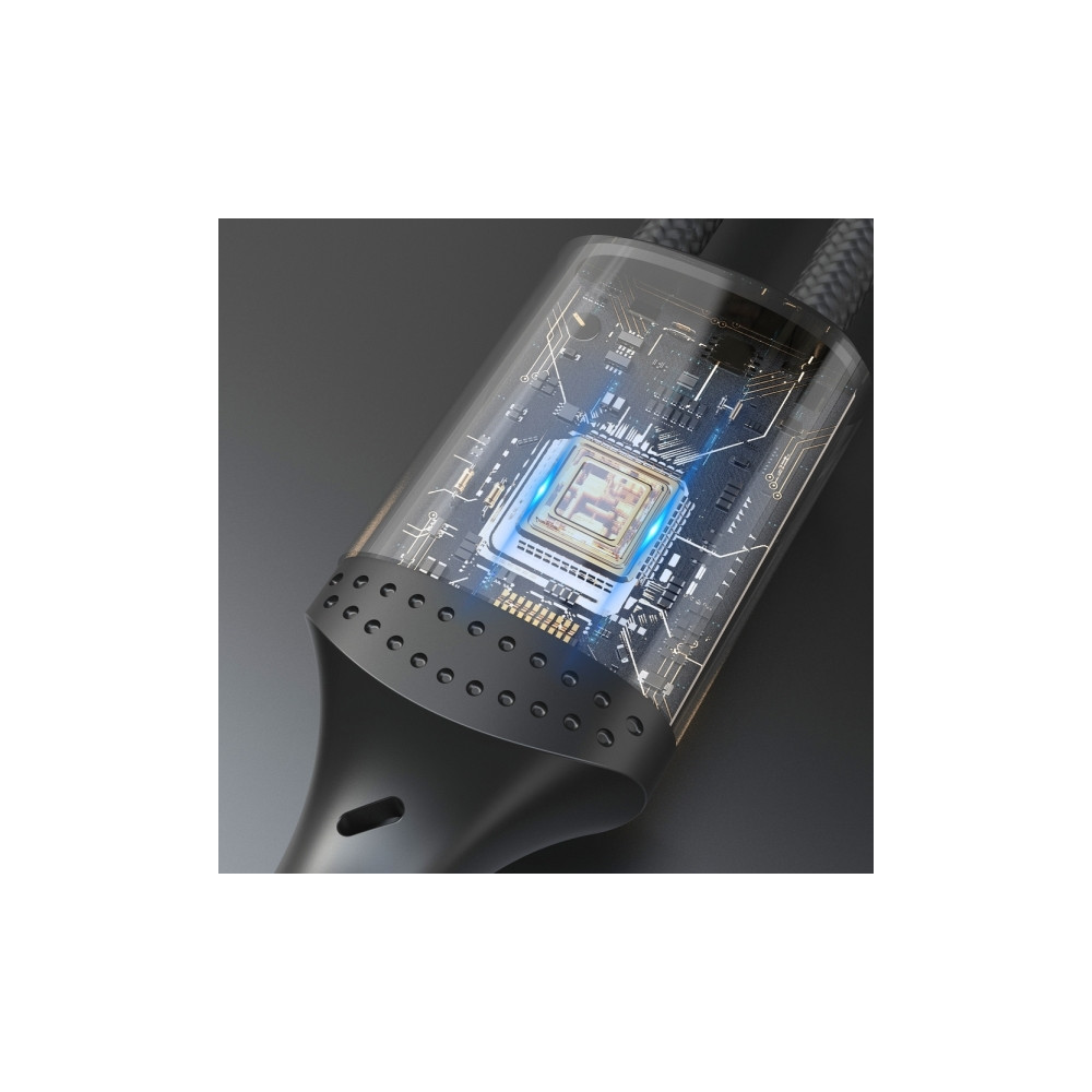 Produktbild för Dudao USB-kabel USB-A till USB-C + microUSB + Lightning 1,2...