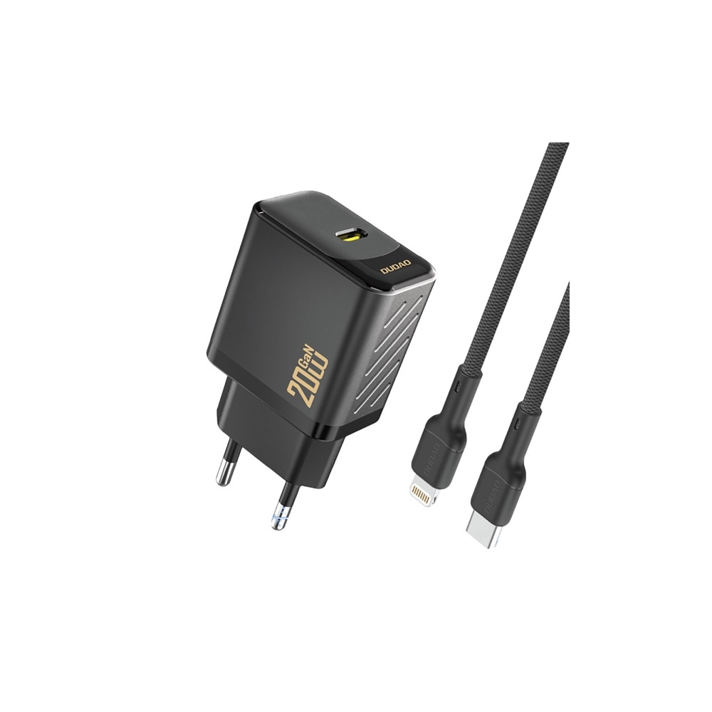 Produktbild för Dudao A26LEU adapter 20W: 1xUSB-C + 1m USB-C till Lightning-...