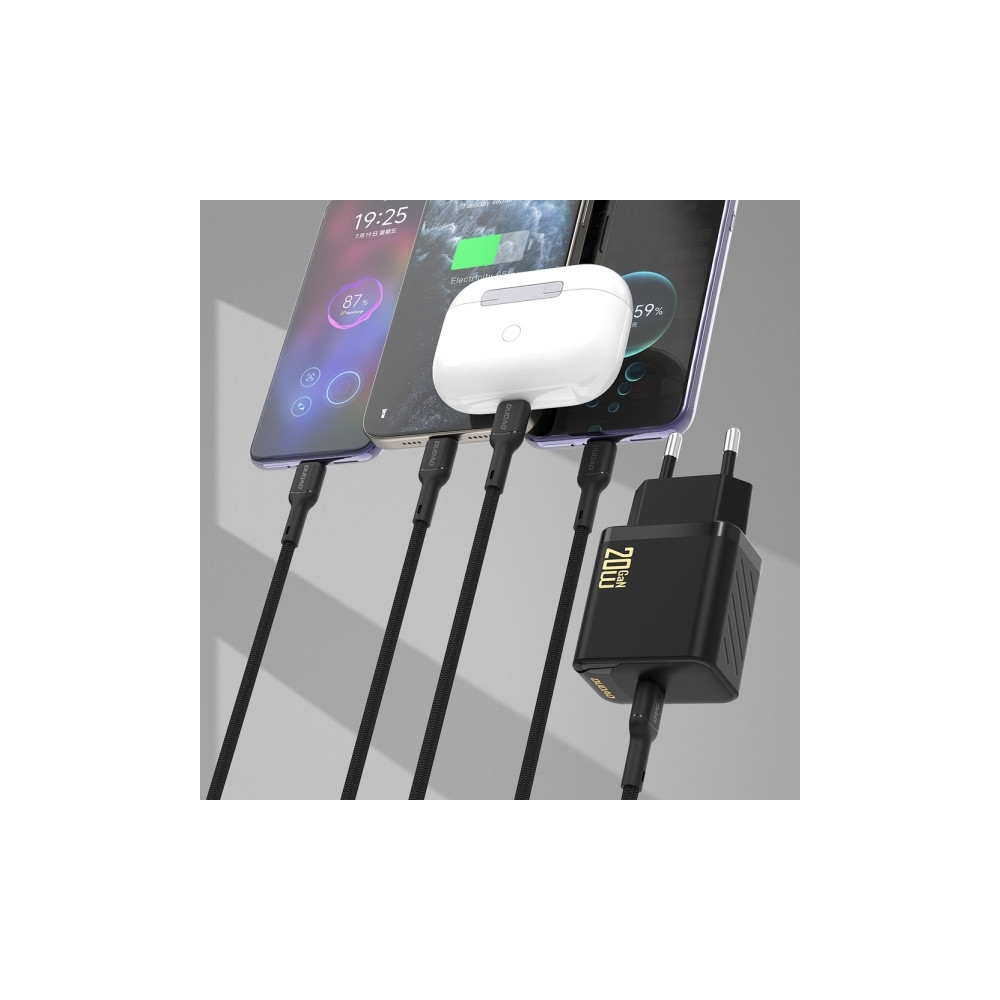 Produktbild för Dudao A26LEU adapter 20W: 1xUSB-C + 1m USB-C till Lightning-...
