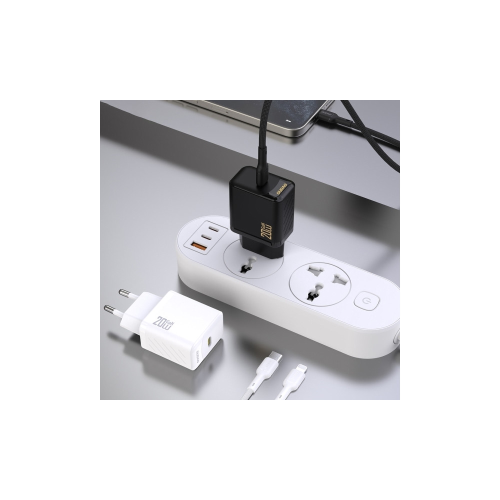 Produktbild för Dudao A26LEU adapter 20W: 1xUSB-C + 1m USB-C till Lightning-...