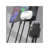 Produktbild för Dudao A26TCEU adapter 25W 1xUSB-C 1xUSB-A 1 m USB-C-kabel in...