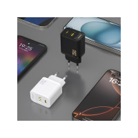 Produktbild för Dudao A26TCEU adapter 25W 1xUSB-C 1xUSB-A 1 m USB-C-kabel in...