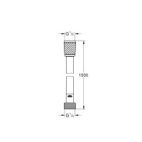 Produktbild för Grohe VitalioFlex Trend Duschslang 1500 mm.