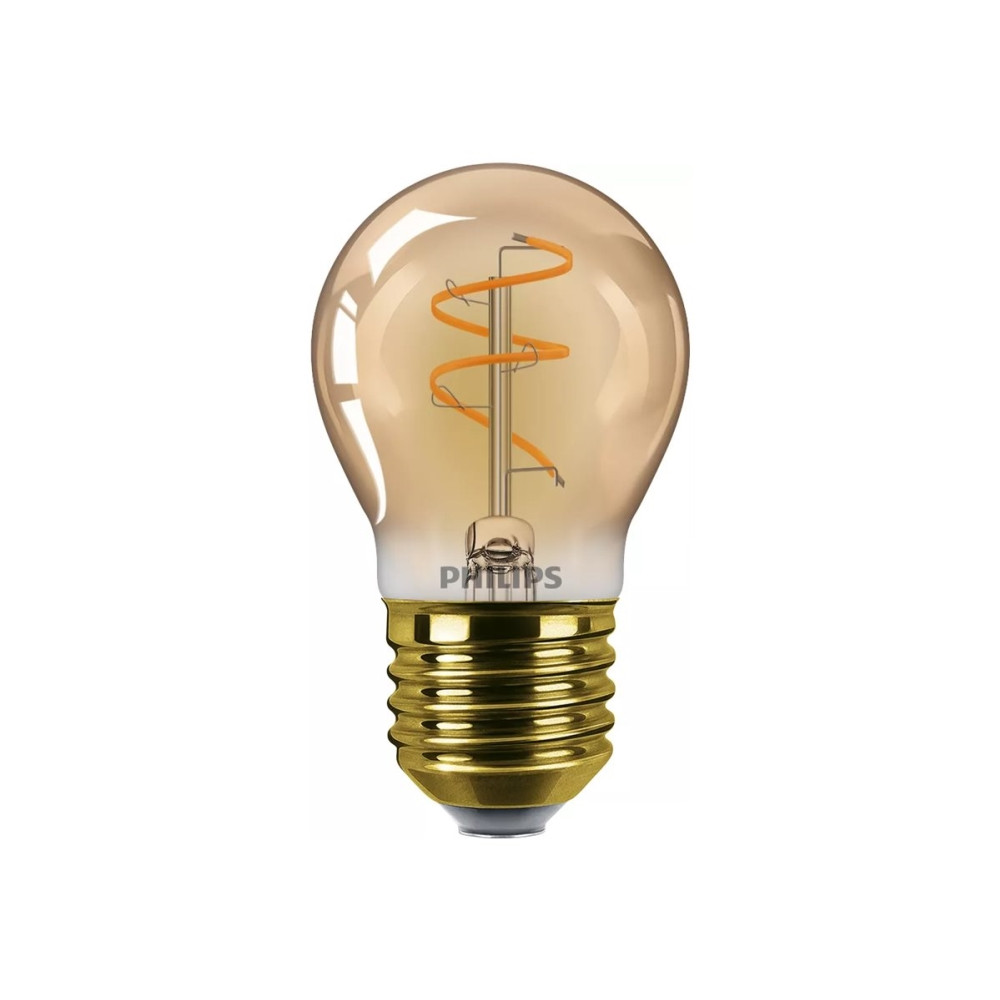 Produktbild för Philips - LED-glödlampa med filament - form: P45 - E27 - 2.7 W - flamljus - 1800 K - bärnsten