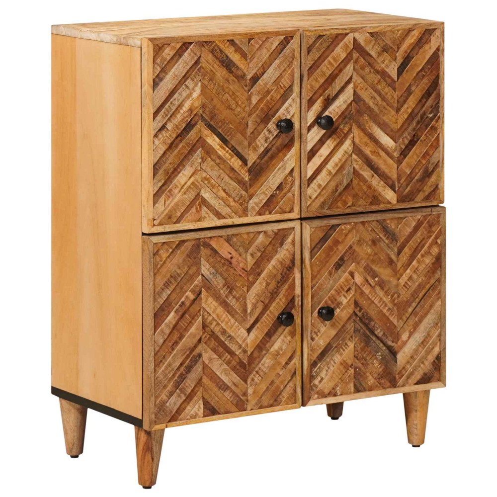 Produktbild för Förvaringsskåp med dörr Brun 60 x 33,5 x 75 cm Massivt mangoträ