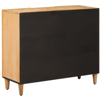 Produktbild för Förvaringsskåp med dörr Brun 90 x 33,5 x 75 cm Massivt mangoträ