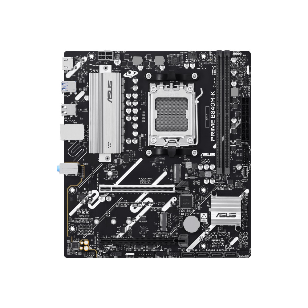 Produktbild för ASUS PRIME B840M-K - moderkort - micro ATX - Socket AM5 - AMD B840
