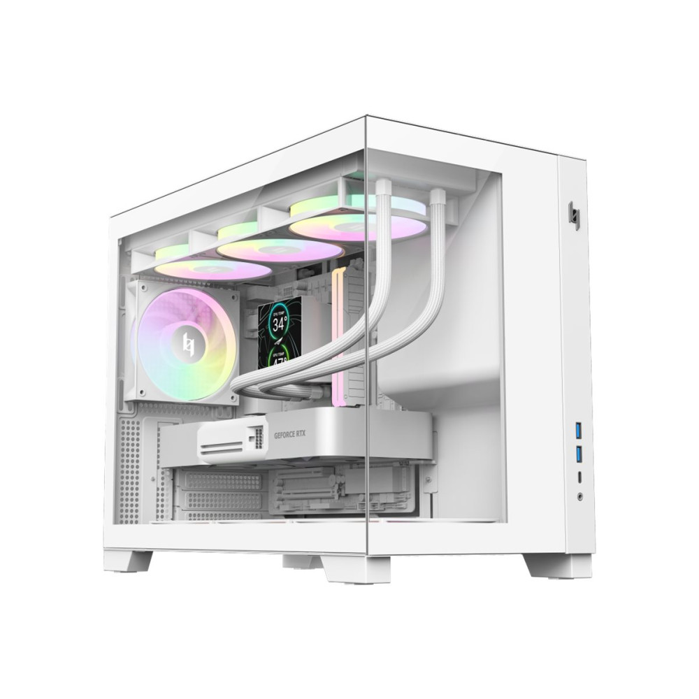 Produktbild för GameMax Infinity NEX C33 WH - mATX-fodral - micro ATX