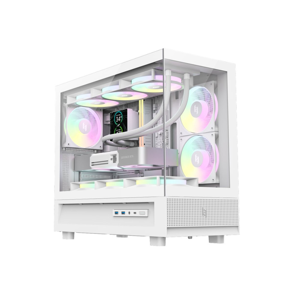 Produktbild för GameMax Infinity NEX C31 WH - mATX-fodral - micro ATX