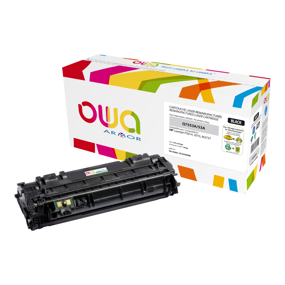 Produktbild för OWA - svart - kompatibel - återanvänd - tonerkassett (alternativ för: HP Q7553A)