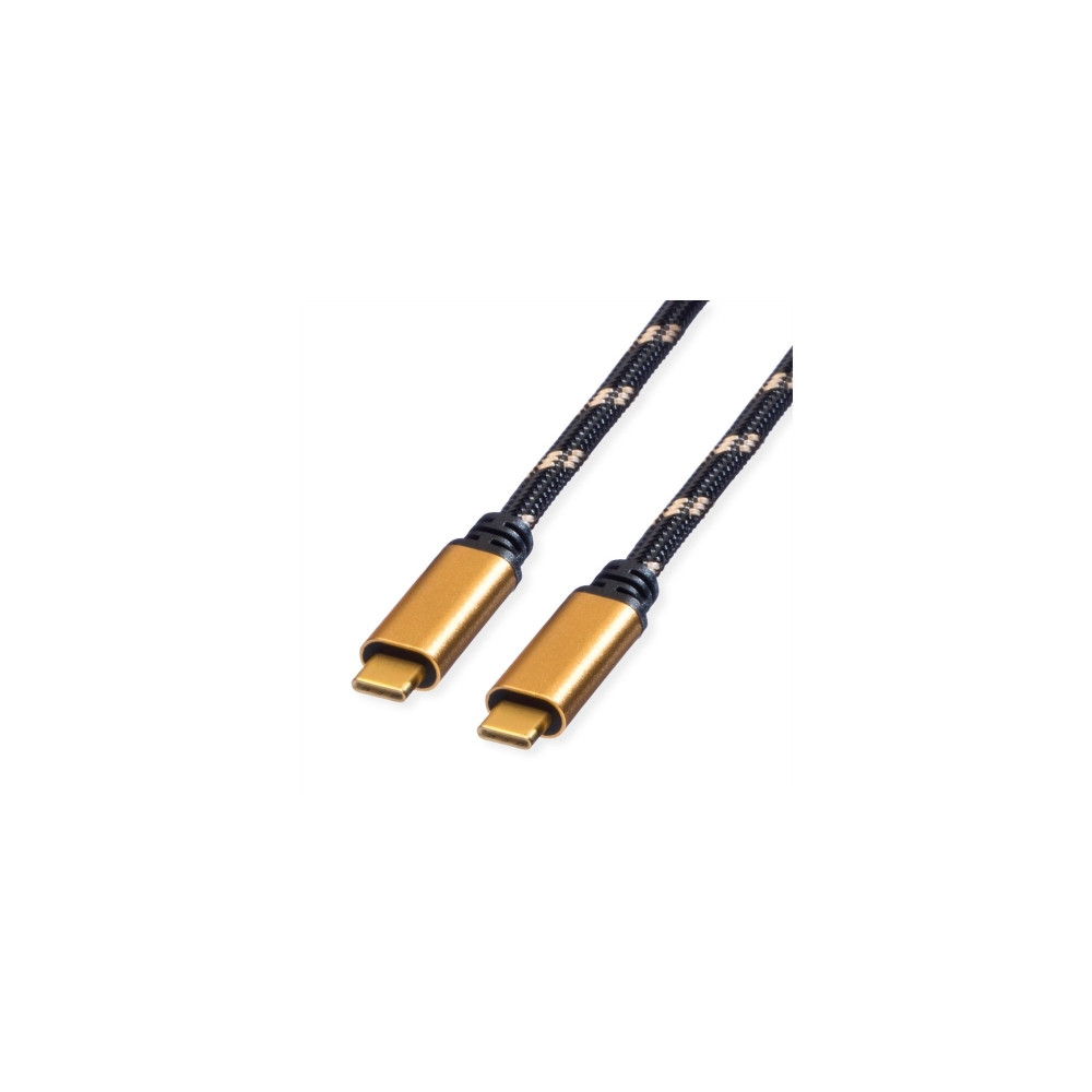 Produktbild för Roline Gold - USB typ C-kabel - USB-C till USB-C - 1 m