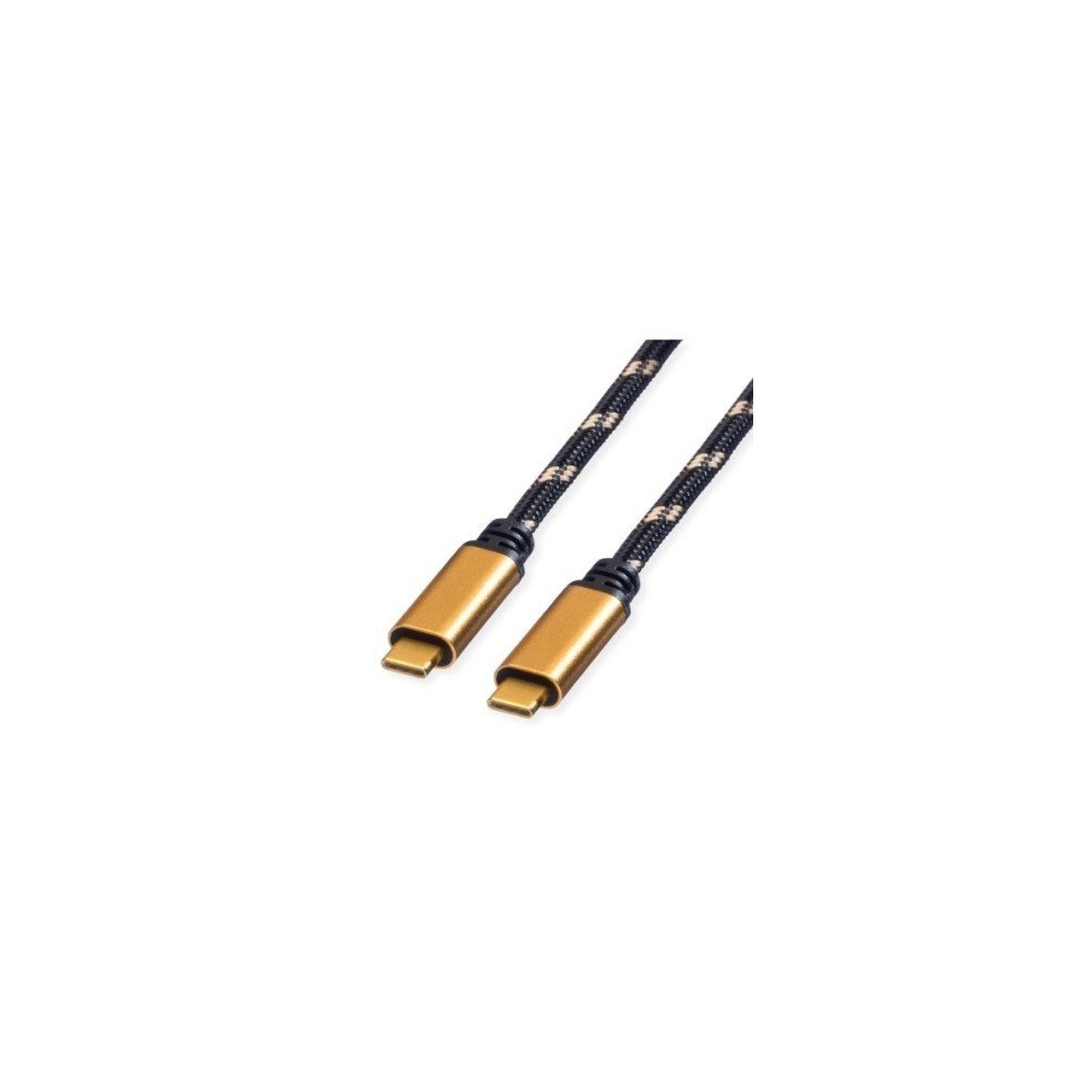 Produktbild för Roline Gold - USB typ C-kabel - USB-C till USB-C - 1 m