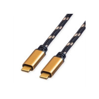Produktbild för Roline Gold - USB typ C-kabel - USB-C till USB-C - 1 m