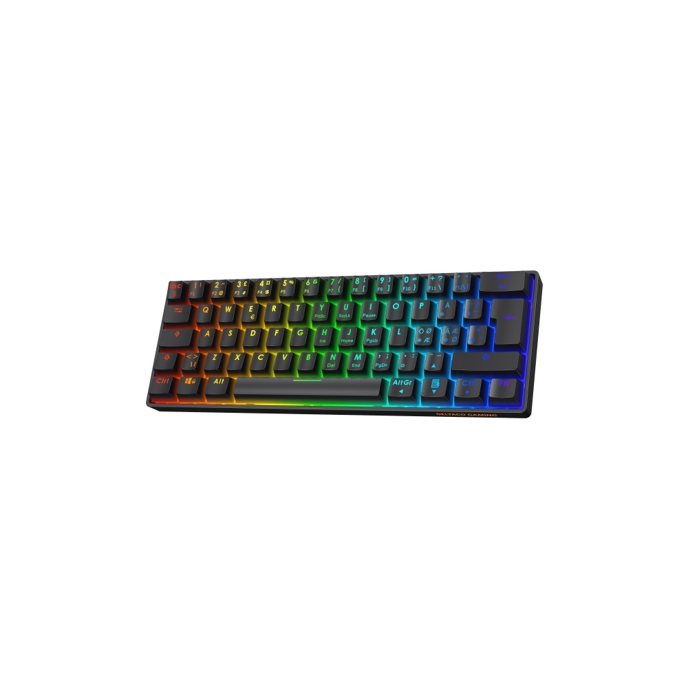 Produktbild för DELTACO GAMING DK470 - tangentbord - mekaniskt - 60% - QWERTY - Nordisk - svart Inmatningsenhet