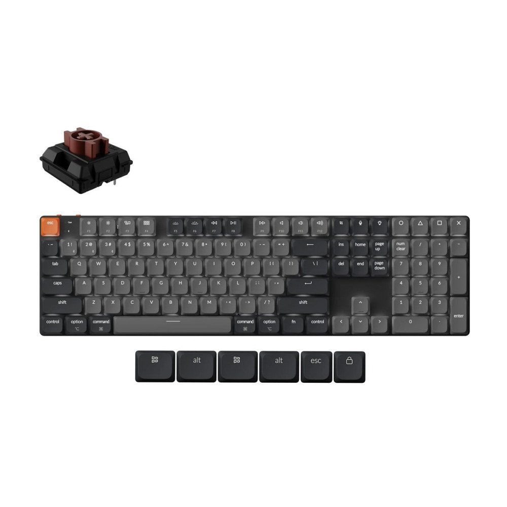 Produktbild för Keychron K5 - Version 2 - tangentbord - QMK, mekanisk - 100% full size Inmatningsenhet