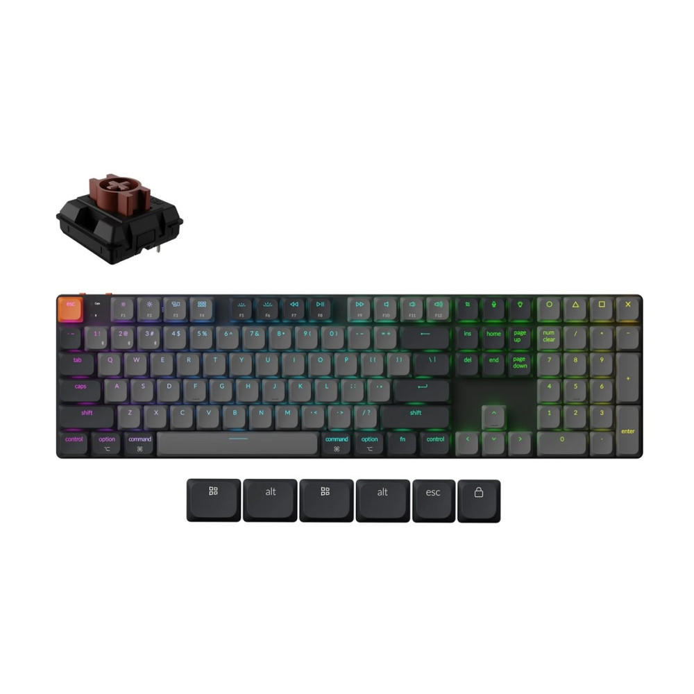Produktbild för Keychron K5 - Version 2 - tangentbord - QMK, mekanisk - 100% full size Inmatningsenhet