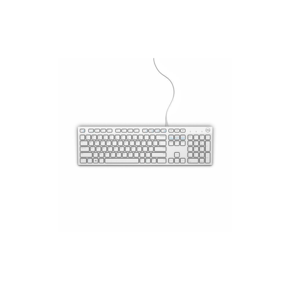 Produktbild för Dell KB216 - tangentbord - QWERTY - USA, internationellt - vit Inmatningsenhet