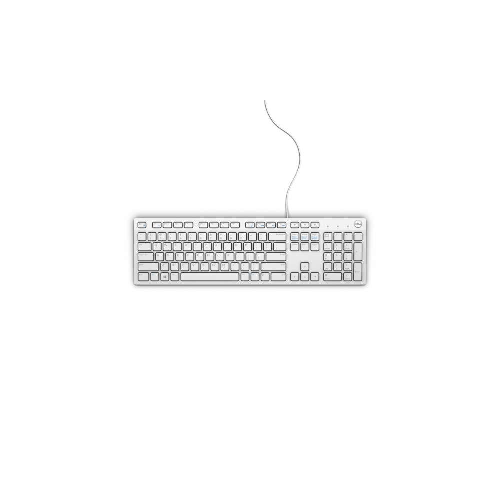 Produktbild för Dell KB216 - tangentbord - QWERTY - USA, internationellt - vit Inmatningsenhet