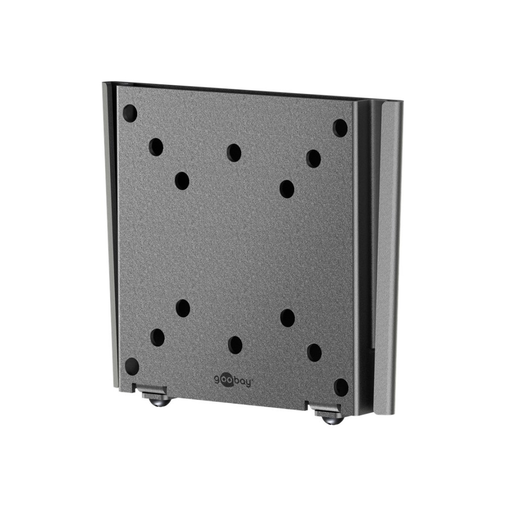 Produktbild för Goobay Basic monteringssats - liten - för platt panel - locking mechanism, anti-vibration joint - svart