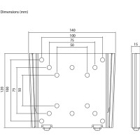 Produktbild för Goobay Basic monteringssats - liten - för platt panel - locking mechanism, anti-vibration joint - svart