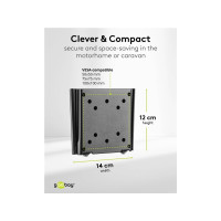 Produktbild för Goobay Basic monteringssats - liten - för platt panel - locking mechanism, anti-vibration joint - svart