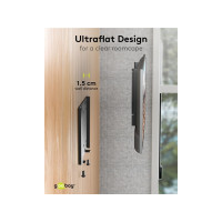 Produktbild för Goobay Basic monteringssats - liten - för platt panel - locking mechanism, anti-vibration joint - svart