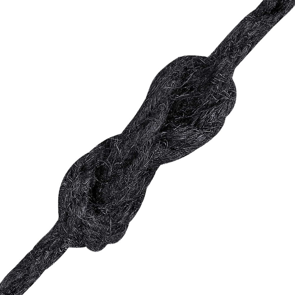 Produktbild för Jutegarn 2 pcs 2 Svart 100% Tossa jute
