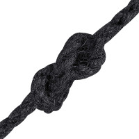 Produktbild för Jutegarn 4 Svart 100% Tossa jute