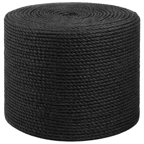 vidaXL Jutegarn 4 Svart 100% Tossa jute